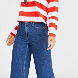 Women’s High Rise, Wide - Leg 
 Blue Jeans